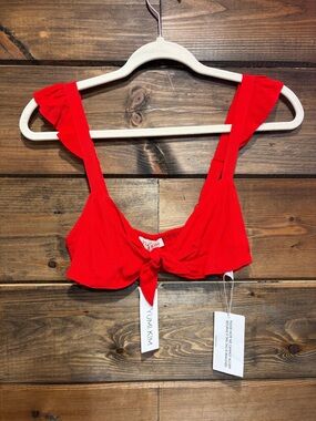 Yumi Kim nwt Vibrant Red Crop Top with adjustable straps